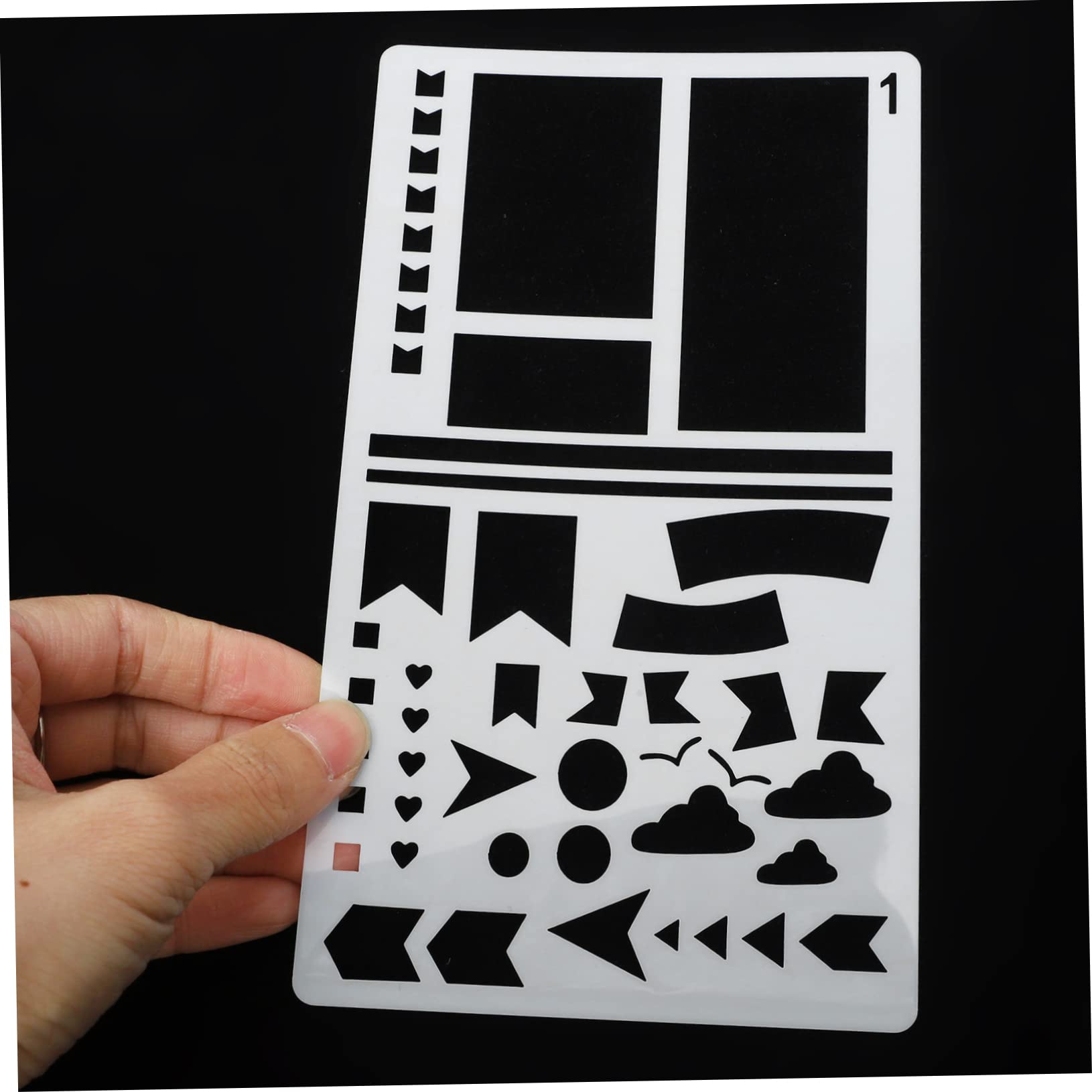 Tofficu 5 Sätze Diy-graffiti-spray-malerei Farbmarker Wiederverwendbar Zeitschriftenvorlagen Ausmalbilder Zeichenschablonen Journal-schablonen Schablonen Für Diy Das Haustier 12 Stück * 5
