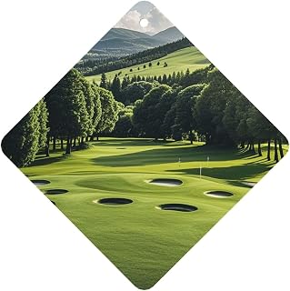 Car Air Fresheners Cards Set of 1 Hanging Air Freshener Fragrance Golf Course Car Fresheners Aromatherapy Tablets Hanging Scented Cards Cars Rearview Mirror Pendant for Bedroom Shoe Cabinet