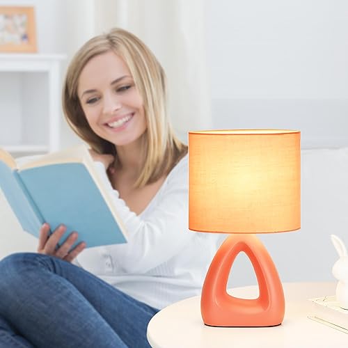 Miniatura 2 de Lampwell LILA Lámpara de mesa pequeña para sala de estar como lámpara de mesa de noche para dormitorio, lámpara de mesa moderna de cerámica, lámpara