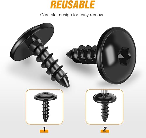 Vista 13 de GOOACC GRC-70 - 35 piezas de pernos de protección contra salpicaduras para motor, parachoques guardabarros, retenedor de empuje, clips de remache