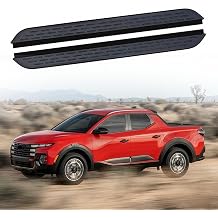 2Pcs Black Running Boards Side Step Pedal Fits for Hyundai Santa Cruz 2022 2023 2024 2025 2026 Fixed Foot Step Pedal Rail Board Stair