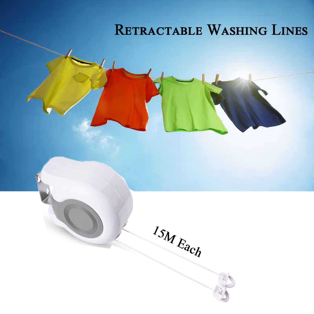 Retractable Washing Line 30m Outdoor - Image 3