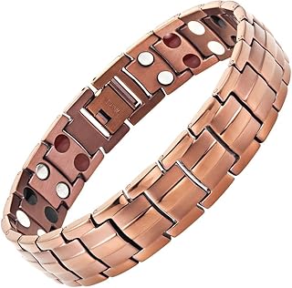 Extra Strong Magnetic 4 Element Titanium Bracelet Size Adjusting Tool & Gift Box Included By Willis Judd
