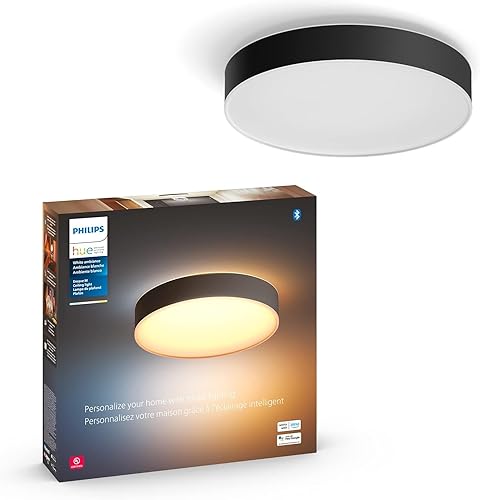 Miniatura 15 de Philips Hue - Enrave White Ambiance Grande - Lámpara de techo inteligente, compatible con Bluetooth y Zigbee (Hue Hub opcional) - Blanco