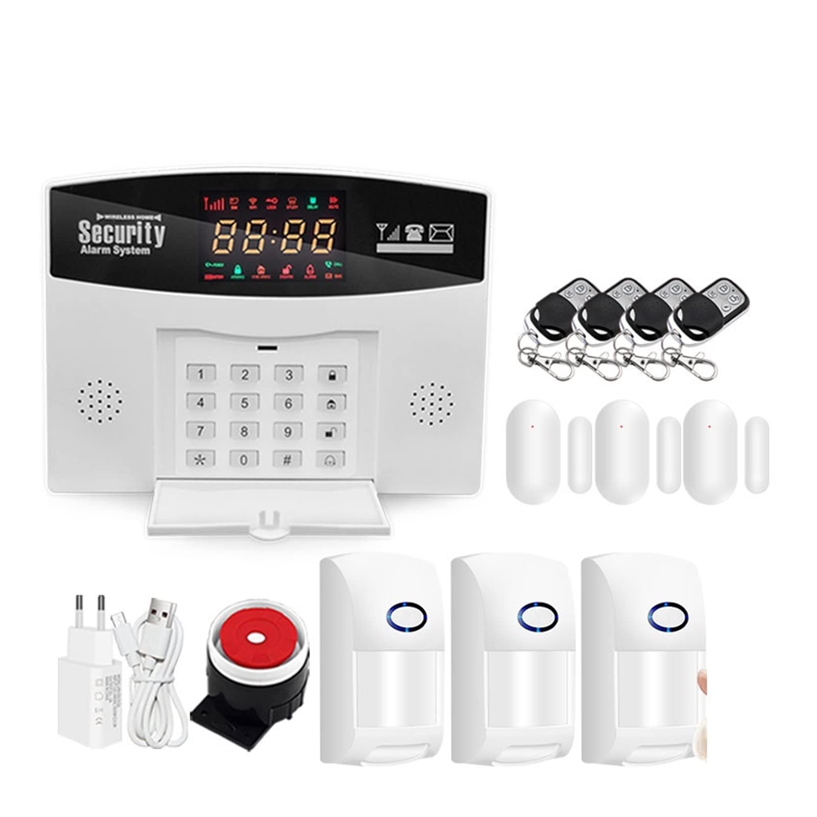 Wifi GSM System alarmowy bezprzewodowy host Tuya Smart Home Securglar Security Alarm Sterowanie aplikacji Szybki montaż(H)