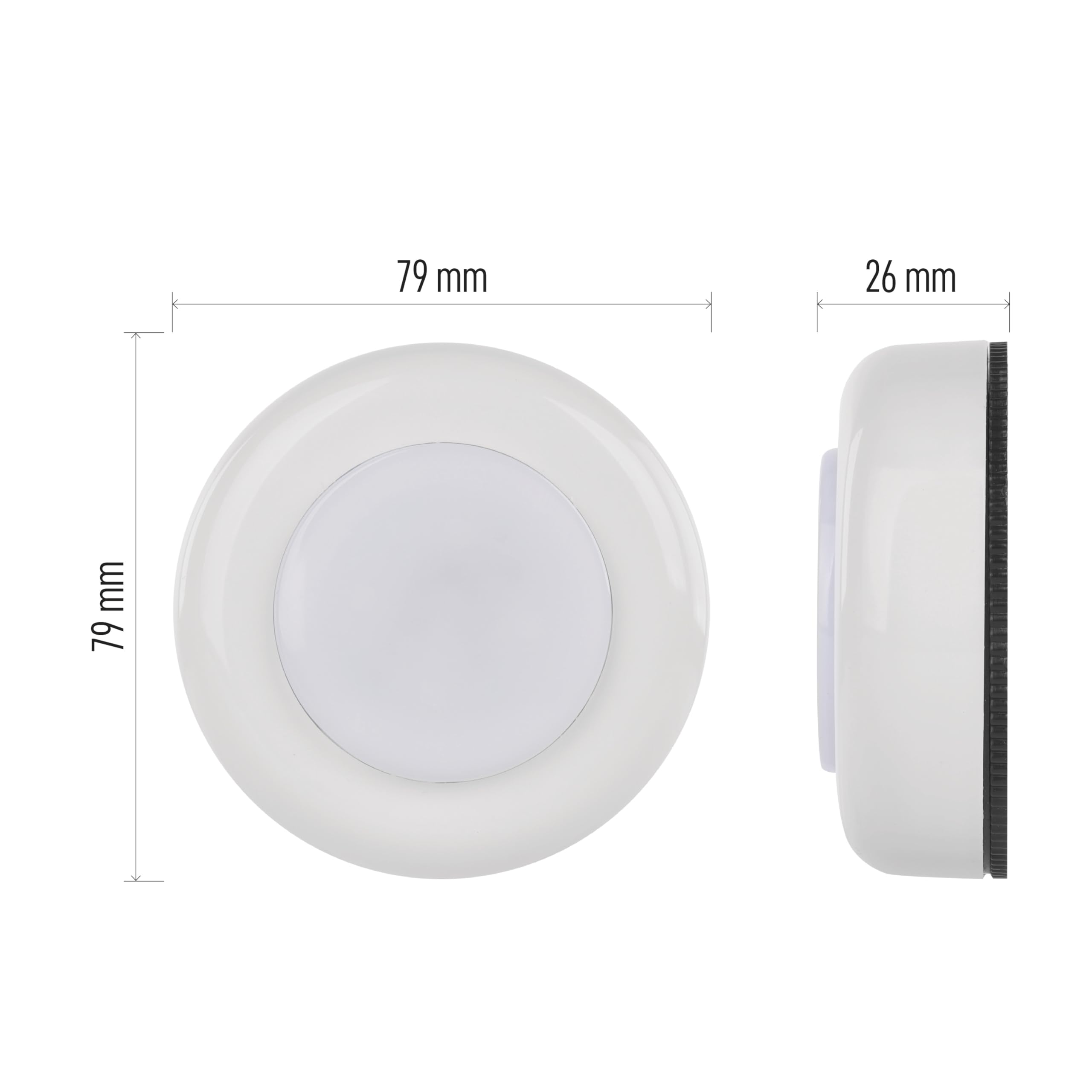 EMOS - Lampka nocna LED 10 sztuk z podkładkami samoprzylepnymi – 10 x światło orientacyjne zasilane bateriami (w zestawie 3 x AAA) – lampka dociskowa dla dzieci i seniorów do naklejenia – jasność 30