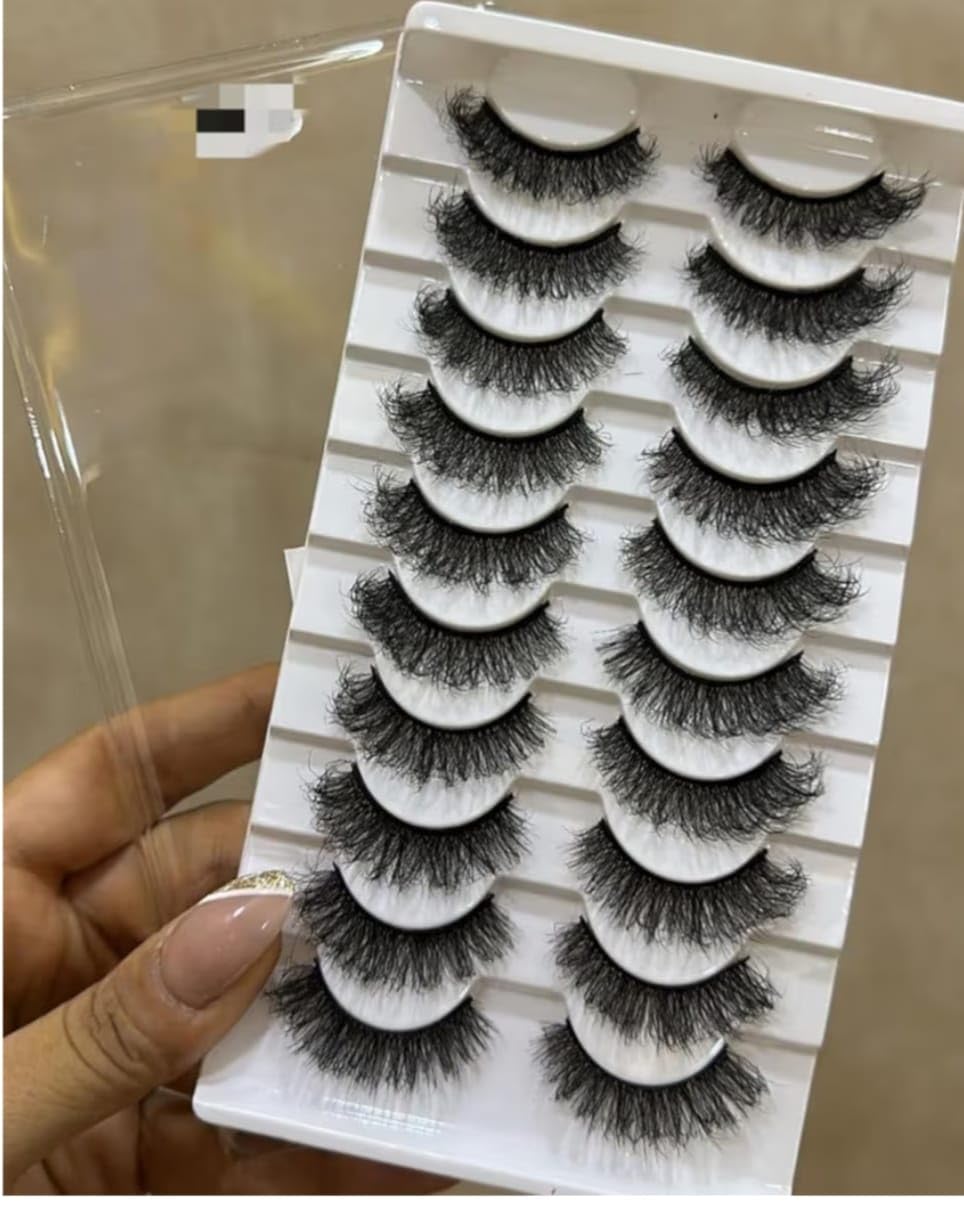 3D False Eyelashes for Women – 10 Pair Pack (AS01) – Natural, Voluminous, Reusable, Lightweight Glam Lashes for Party & Wedding-picture-50