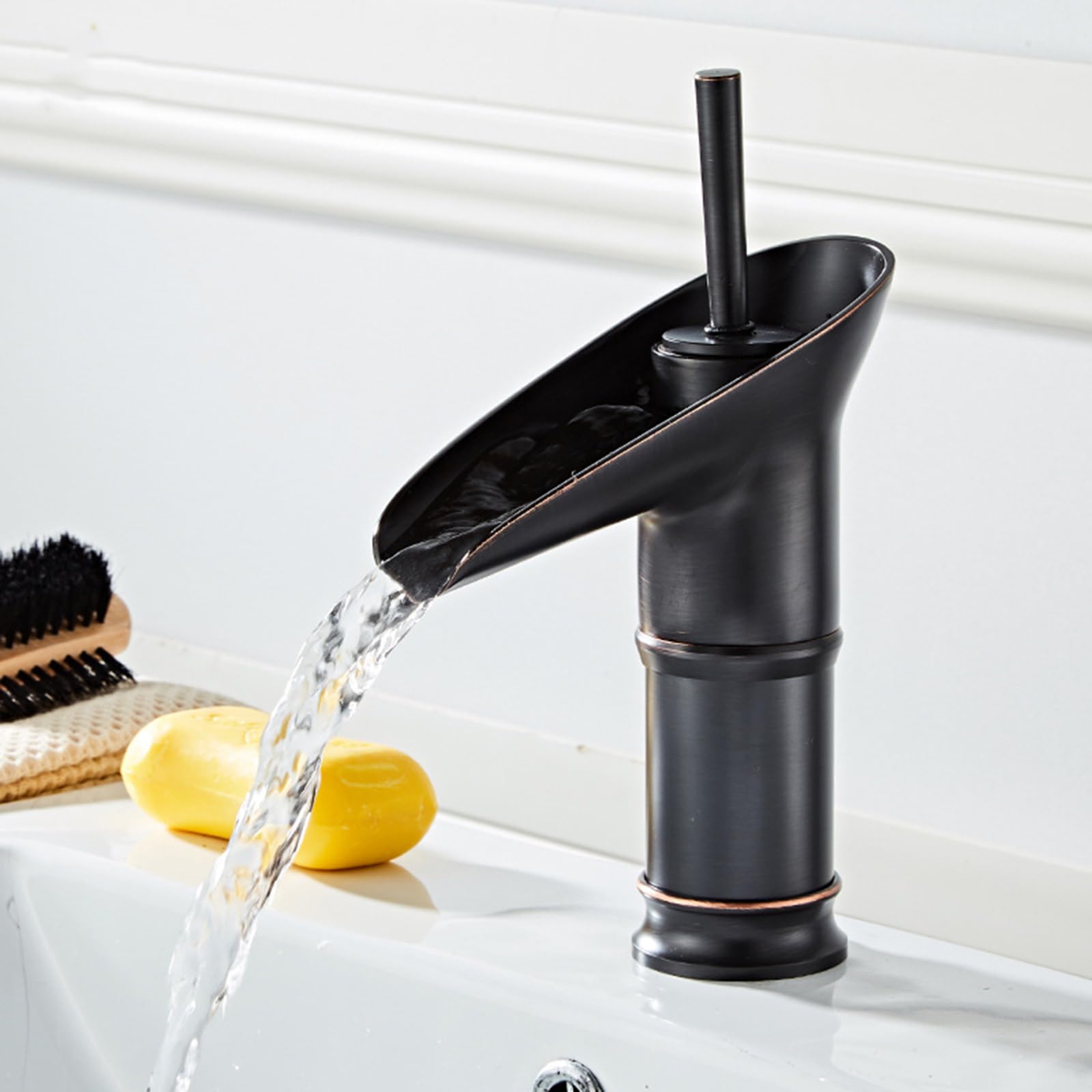 Robinet cascade antique Heigu mitigeur monotrou rétro pour lavabo - 3