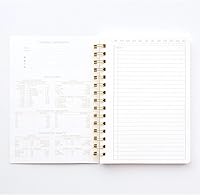 Vista 24 de DesignWorks Ink Spiral Notebook – Large 8.25" x 11.625" Planner Notebook Journal with Lined, Perforated Pages – Twin Wire Soft Cover Journal with