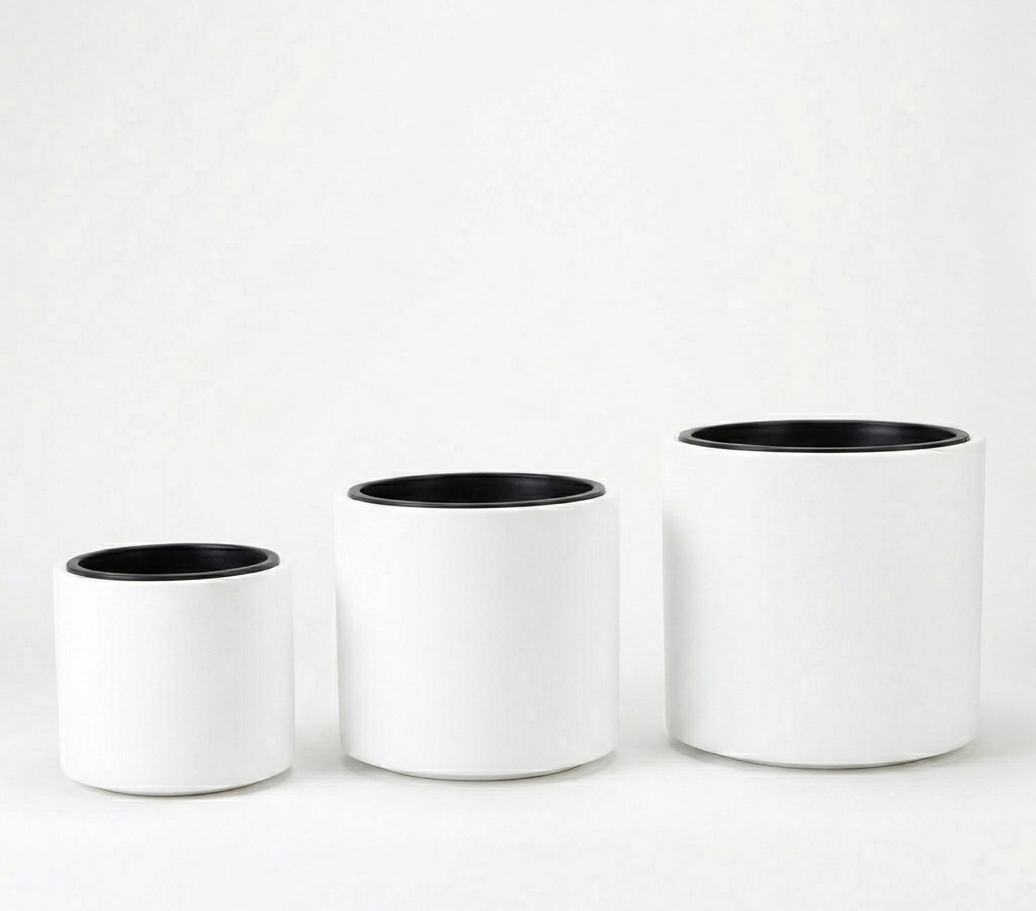 Tymar Maceta grande para exterior, maceta de flores al aire libre, maceta grande para exterior XL (Blanco DBHER, Ø 47 cm)