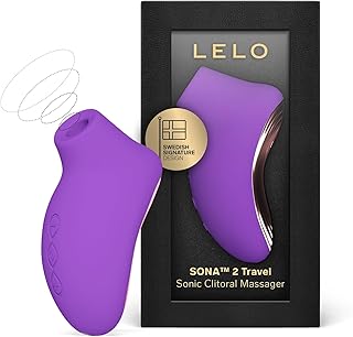 LELO SONA 2 Travel Mini Vibromasseur pour Femme Stimulateur Clitoridien Vibrant Doté de 12 Modes de Plaisir et de la Technologie d’Ondes Soniques, Purple