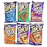 Takis Variety Pack - Takis Fuego, Takis Crunchy Fajitas, Takis Blue Heat, Takis Nitro 4 bags of 9.9 Ounce Bags of Takis Chips