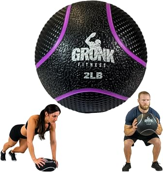 Gronk Fitness Premium Medicine Ball | Non-Slip Weighted Medicine Ball | Great Wall Ball for Full Body Workouts | Perfect for Strength & Conditioning Exercises