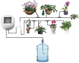 SXJC Dispositivo de irrigação automática de flores para casa com cronometragem inteligente dispositivo de irrigação automática de carregamento dispositivo de infiltração de água gotejando para vasos de plantas internas e externas