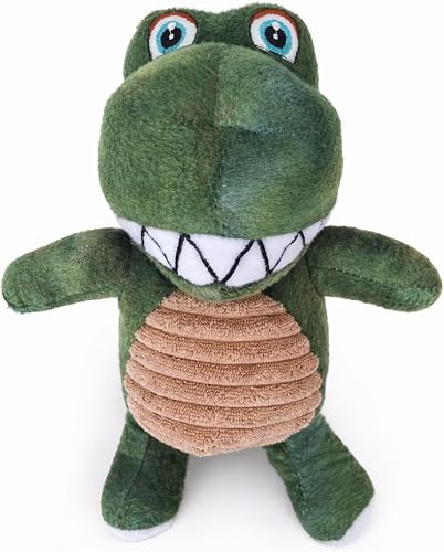 Green Dinosaur Plush Dog Toy