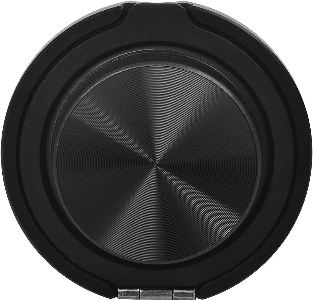 LUCKY BEAN Cell Phone Grip for Magnetic with Kickstand, Secure Hold for iPhone Magnetic Cases, Adjustable Foldable Desktop Phone Holder Cradle Dock Compatible (Black Stainless Steel)