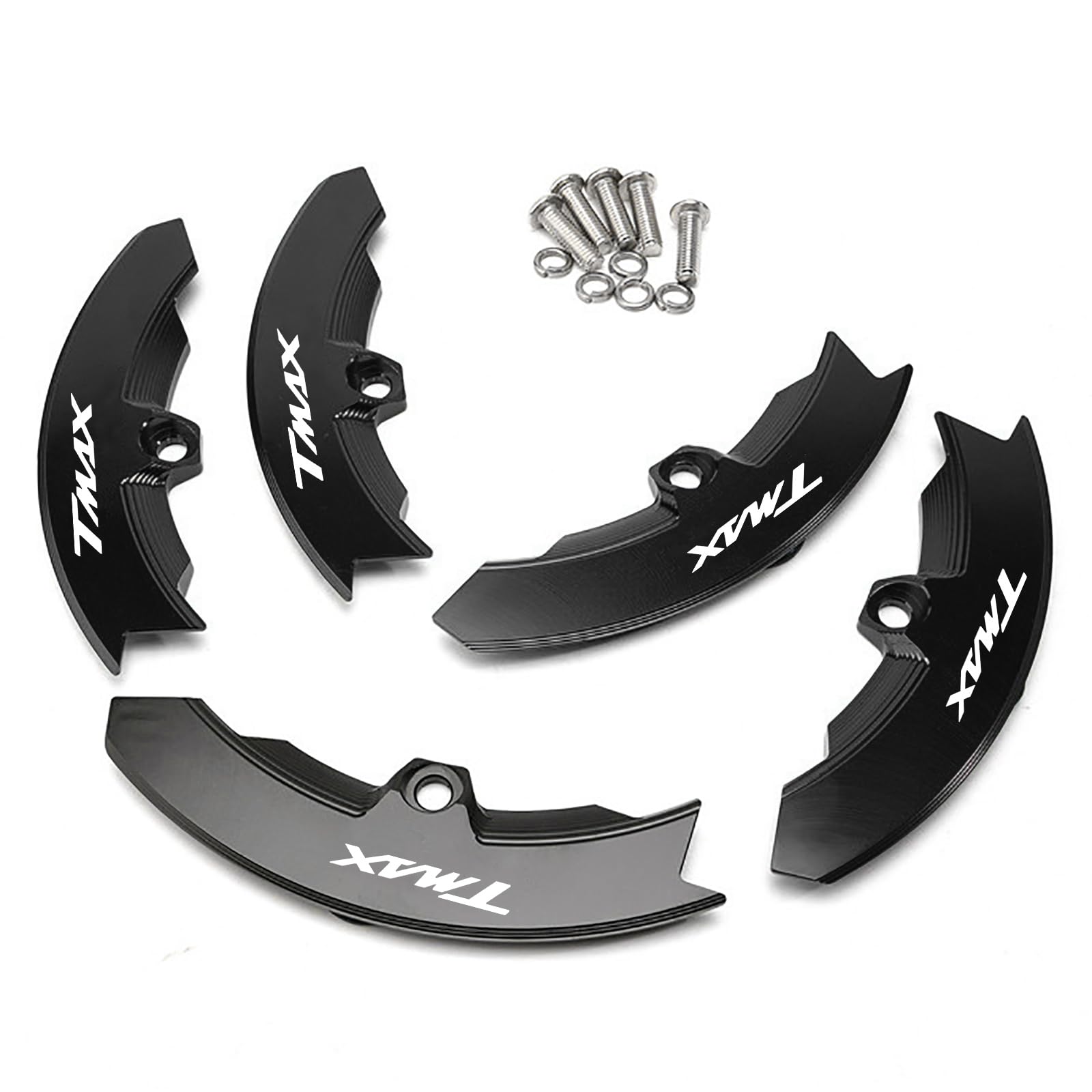 Accessoires de moto pour TMAX 530 TMAX530 SX DX 2017 2018 2019 TMAX 560 TMAX560 2020 2021 2022 2023 2024 2025 couvercle de poulie de protection de courroie en aluminium CNC (Noir)