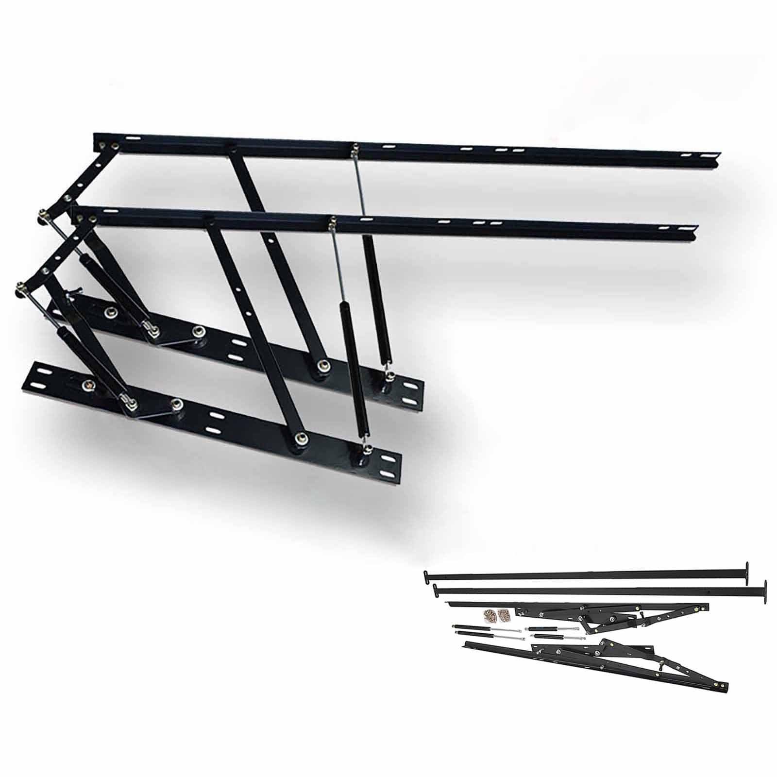 Mecanismo de elevación de amortiguador de gas, 2 piezas de 1510 mm, soporte de elevación de cama hidráulico con bisagra plegable neumática, sistema de elevación de colchón para subir y bajar