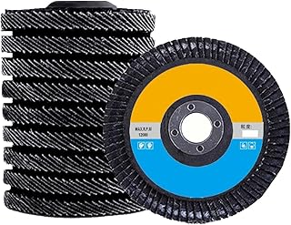 Disco de aleta de 10 piezas 4 pulgadas Rueda de lijado de grano 60 80 Paño abrasivo Rueda de aleta abrasiva elástica de bajo ruido for pulir Acero inoxidable Madera Mármol Metal (Color : Plastic shel