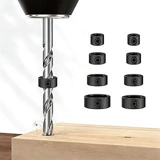 8 Pcs Drill Bit Depth Stop Collar Set