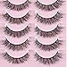 FARRED Natural Lashes Short Eyelashes Wispy False Mink Lash Pack 14 Pair Natural Look Fluffy Cat Eye Strip Eyelash Small Fake Lashes Full Pestañas Sets for MUA and Beginners Daily Makeup (F1 | 8-14mm)
