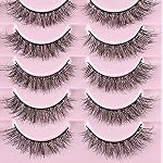 FARRED Natural Lashes Short Eyelashes Wispy False Mink Lash Pack 14 Pair Natural Look Fluffy Cat Eye Strip Eyelash Small Fake Lashes Full Pestañas Sets for MUA and Beginners Daily Makeup (F1 | 8-14mm) - Image 4