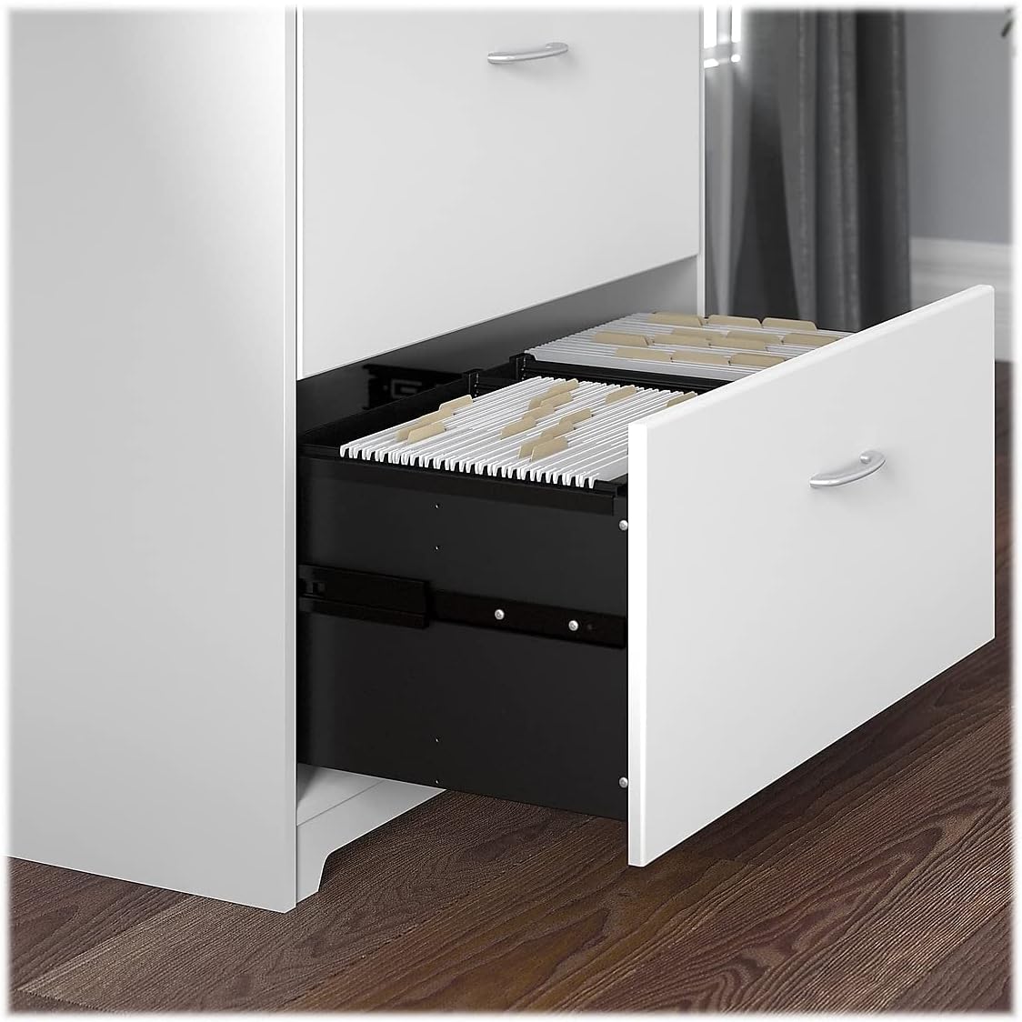 Bush Furniture Cabot 2 Drawer Lateral File Cabinet, White : Everything Else