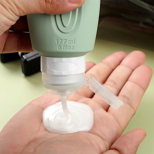 Miniatura 261 de Botellas de viaje para artículos de tocador, aprobados por la Tsa, recipientes de tamaño de viaje de 3 onzas, sin BPA, a prueba de fugas