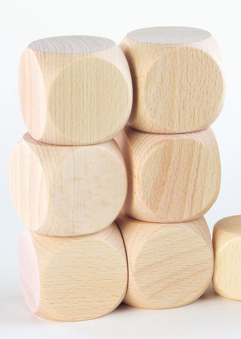 TickiT Natural Wooden Heuristic Cubes – 6 Buchenholzwürfel, Je 5x5x5 Cm, Für Kinder Ab 10 Monaten
