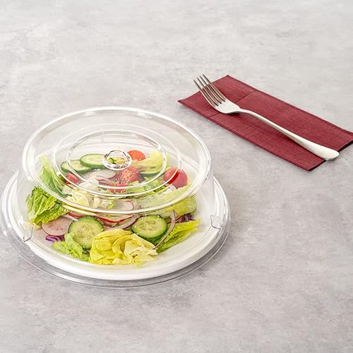 Miniatura 3 de Restaurantware Cater Tek - Cubierta de placa de policarbonato de 9.4 pulgadas, 1 cubierta de plato inastillable, lavable en lavavajillas para placa