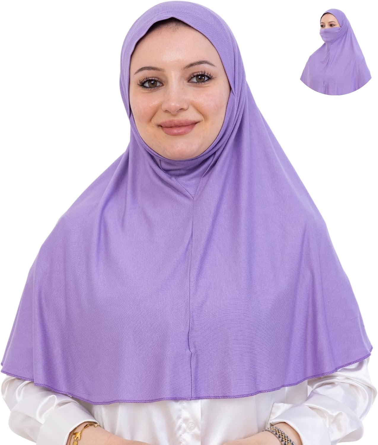 Prien Easy To Wear Hijab For Women, Muslim Instant Turban With Niqab, Islamic Clothes, Soft Scarf For Prayer, Abaya, Khimar