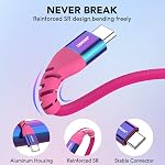 Type C to Type C Cable,JianHan 3-Pack [10ft+6.6ft+3.3ft] 60W Colourful Braided USB C to USB C Cable for iPad Pro,Samsung Galaxy S20 S20+ S20 Ultra Note 20 10 Plus A80,Google Pixel,MacBook Air/Pro