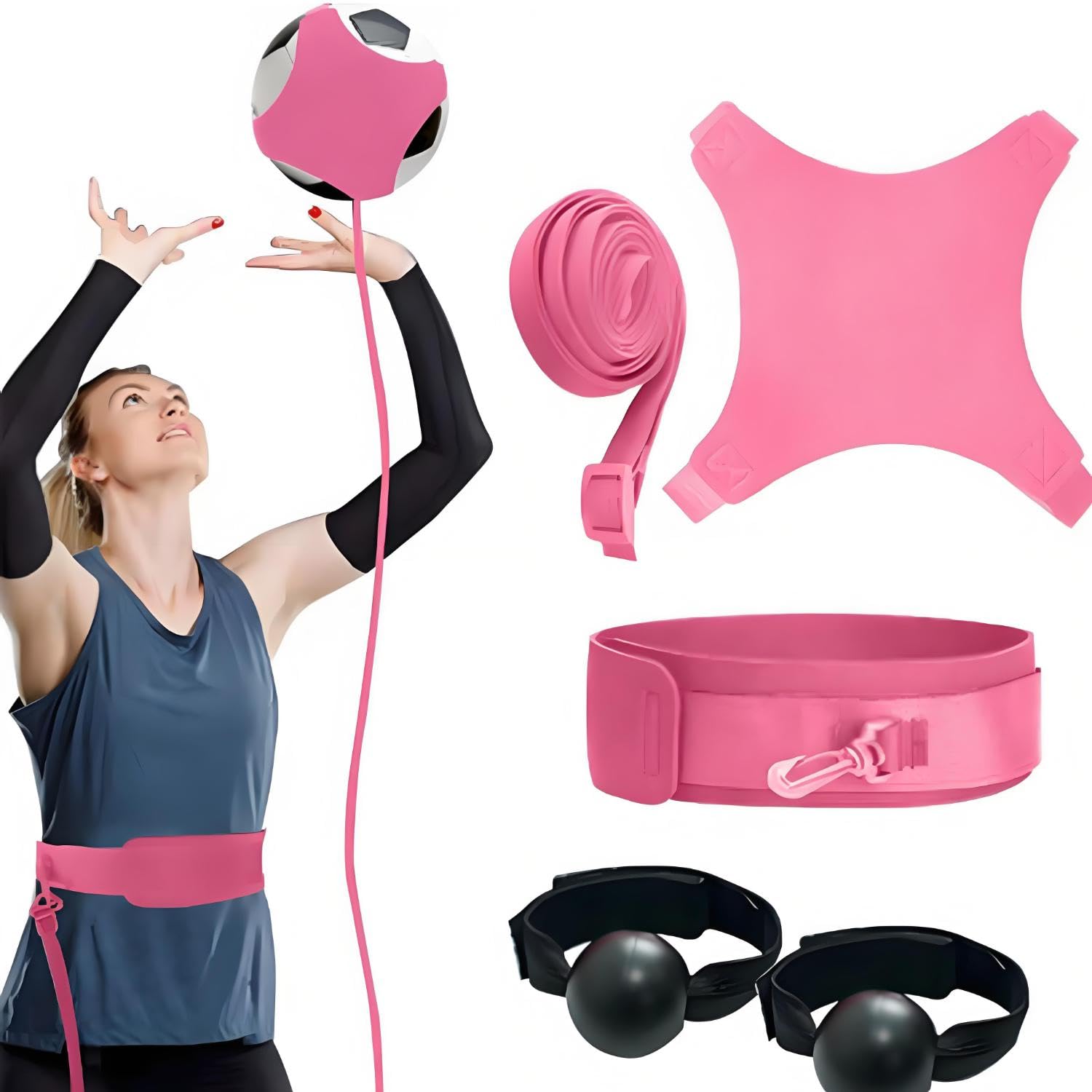 Kit Di Attrezzature L'Allenamento Pallavolo, Pallavolos Spike Trainer, Cintura Per Allenamento Pallavolo, Attrezzatura Da Allenamento Aid Pallavolos, Con Pallamano, Per Principianti