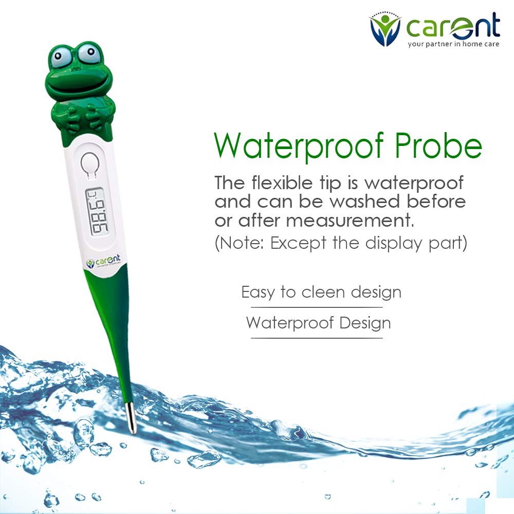 Carent Waterproof Premium Digital Flexible Thermometer with Alarm (DMT-437-F) - Green | CE & FDA Certified | 5 Years warranty - Image 2 thumbnail