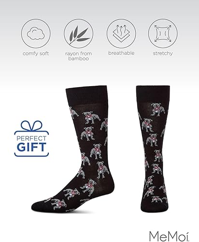 Miniatura 5 de MeMoi American Bully Dog Men's Socks, Rayon Blend Mens Crew Socks, Environmentally Friendly Fabric - Sizes 10-13