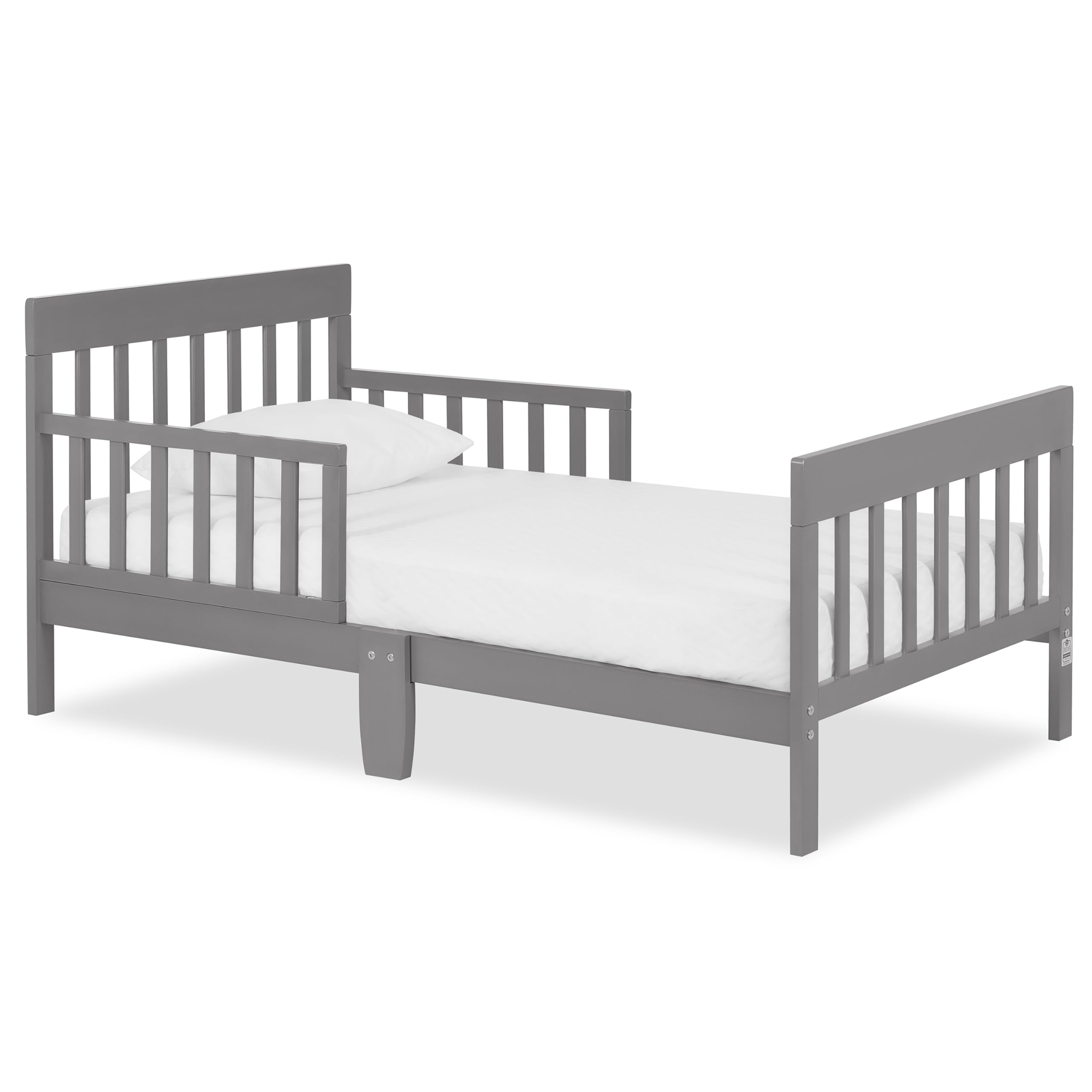 Dream On Me Finn Toddler Bed in Storm Grey, Greenguard Gold and JPMA Certified, Non-Toxic Finish, Made of Sustainable New Zealand Pinewood,