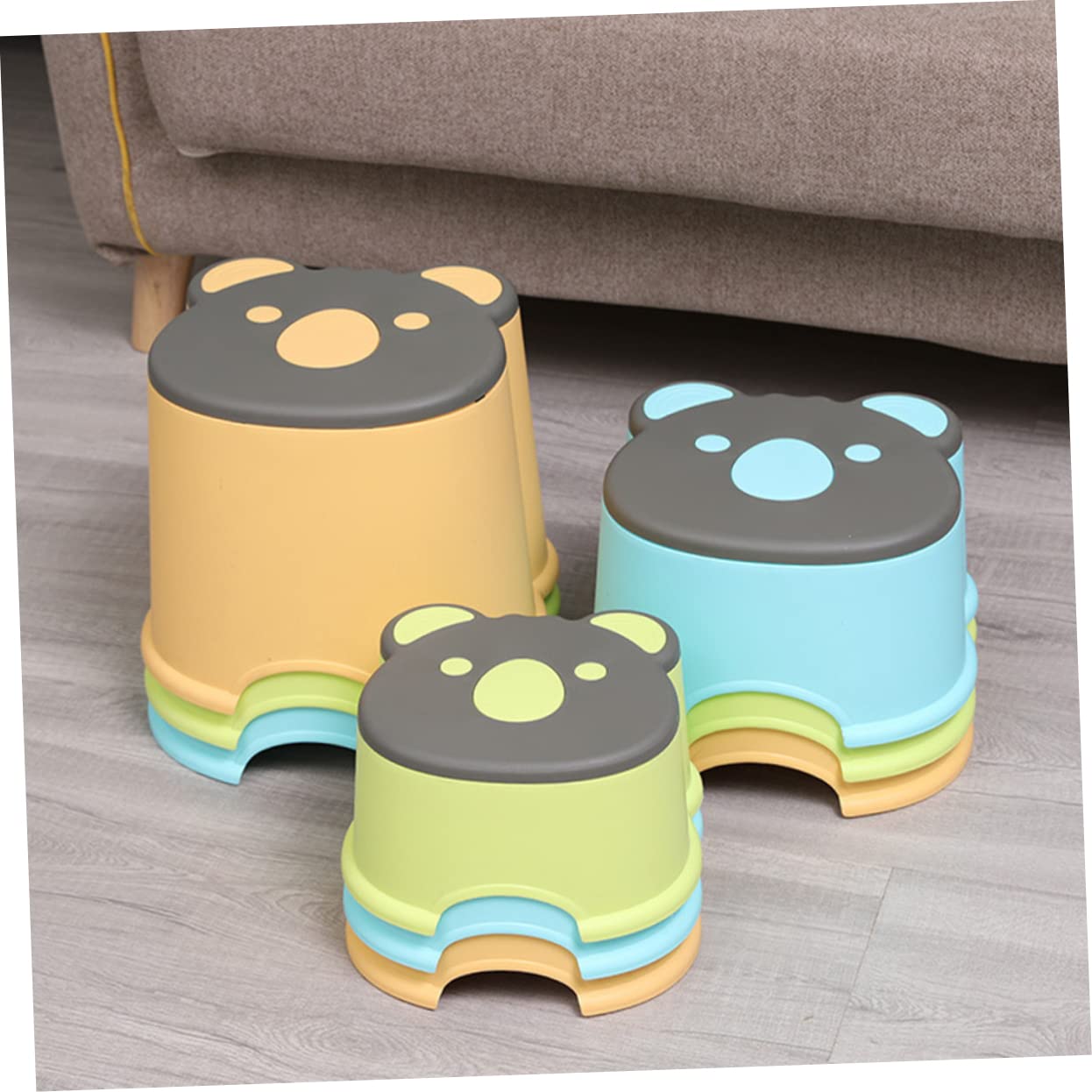 Tabouret Escabeau Pour Enfant – Plastique, 20,5x19,5x16 Cm – Pour Salle De Bain, Cuisine, Aide à L’autonomie Des Tout-petits