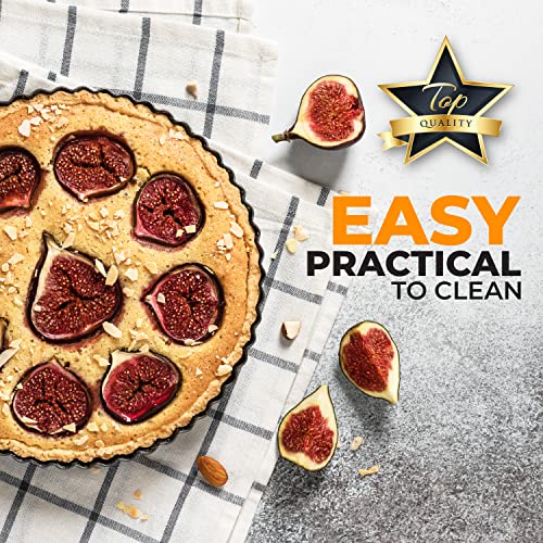 9.5Inch - Carbon Steele Perforated - Quiche Baking Dish - Quiche Pan With Removable Bottom - Tart Pans - Tart Pan With Removable Bottom - Tart Pan 9 Inch Removable Bottom #TOP6