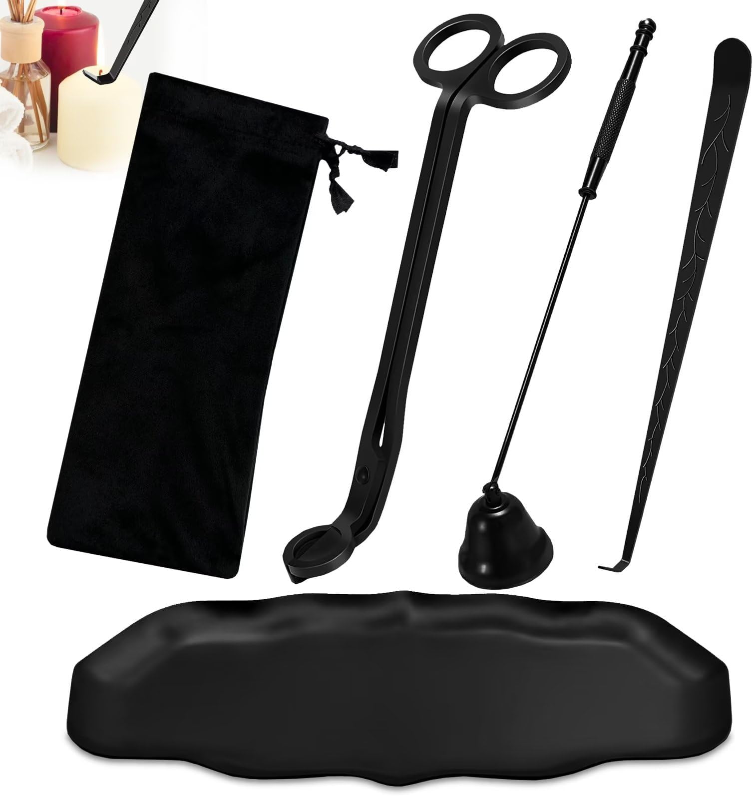 OwnMy 4 in 1 Candle Accessory Set Candle Wick Trimmer, Candle Wick Dipper, Candle