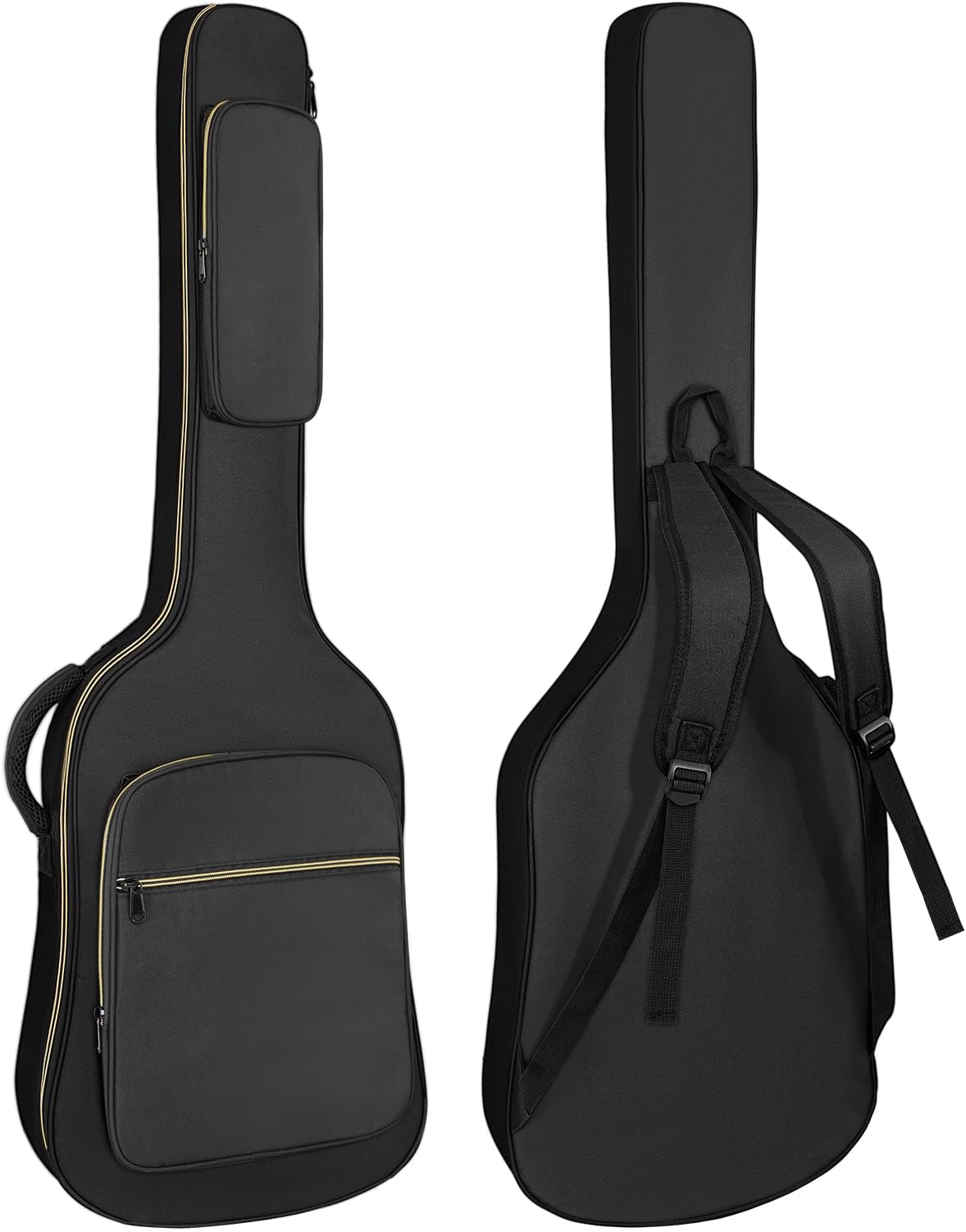 Bass Guitar Case, Bass Guitar Gig Bag 0.35 Inch waterproof Thick Padding Backpack Soft Electric Bass Guitar Bag Dual Adjustable Shoulder Strap Pocket & Back Hanger Loop Black
