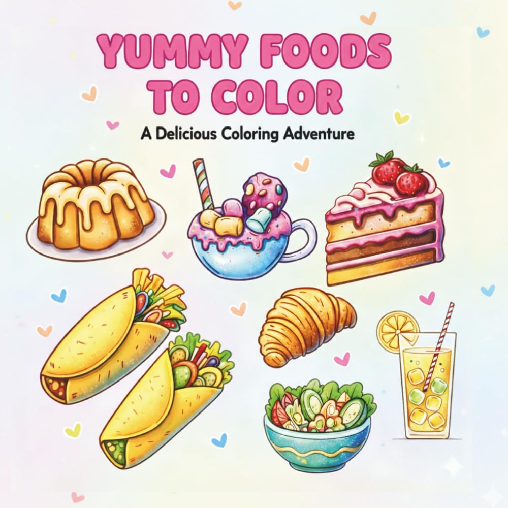 Yummy Foods to Color A Delicious Coloring Adventure