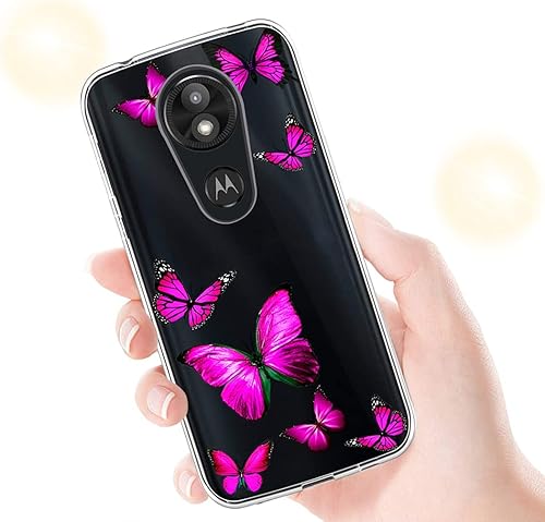 Miniatura 6 de Funda de teléfono para Moto E5 PlayMoto E5 GoMoto E5 Cruise para niñas, transparente y delgada a prueba de golpes, flexible TPU trasera funda