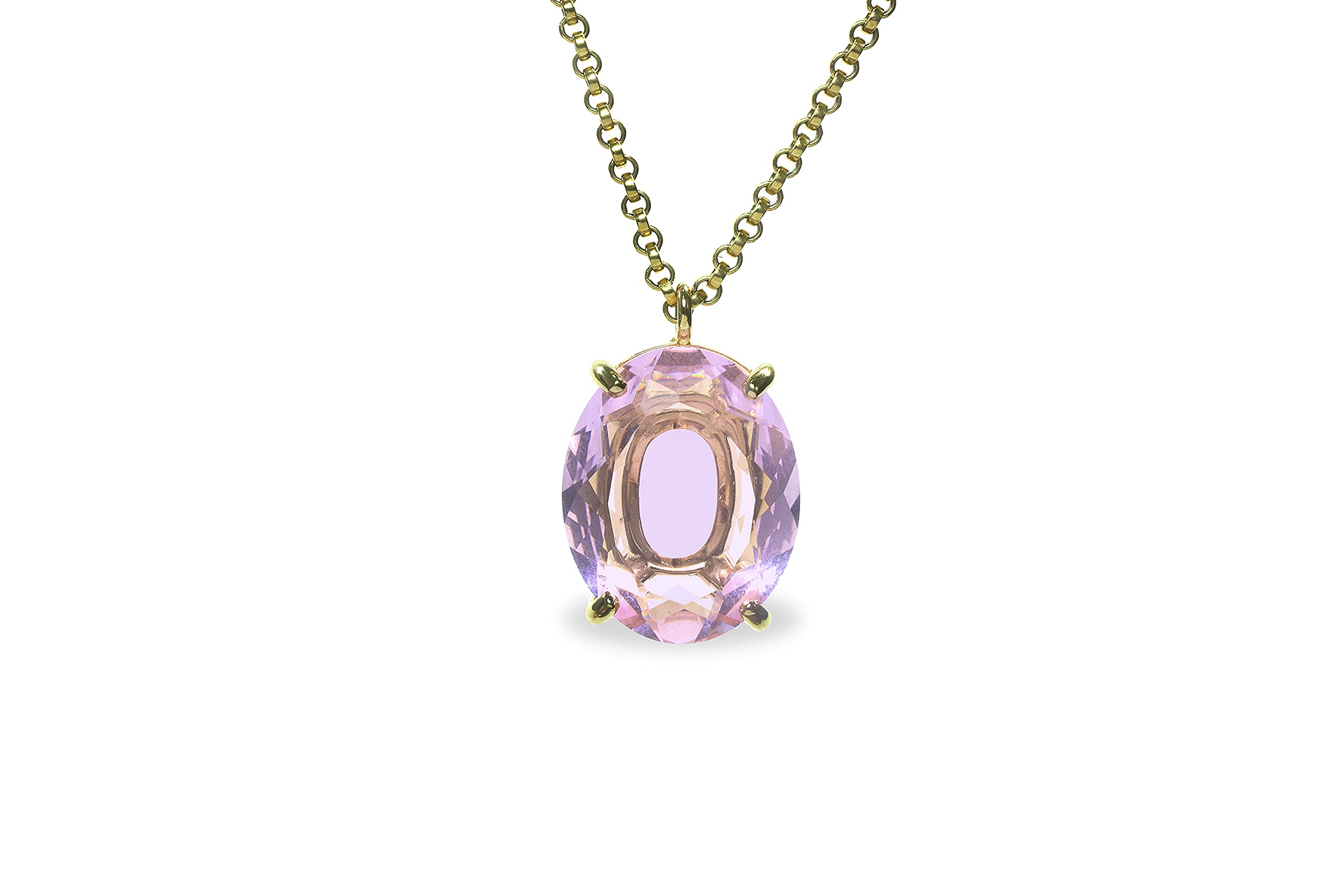 Encantador Collar de Cuarzo Rosa - Elegante Collar de Joyas para Mujeres - Collar de Colgante de Oro en capas - Piedras Preciosas, Collar de Cristal, Collar para Todos los Días - Personalizable
