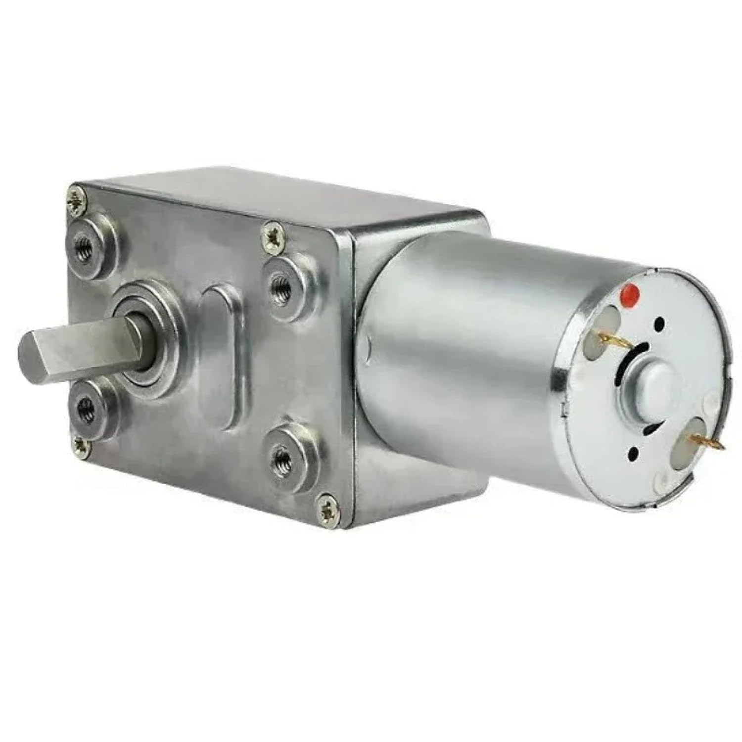 DC Worm Gear Motor, 4632-370 Model, 5W Output Power, 10kg.cm Torque, Metal Gear Construction, Gray (24V 6RPM)