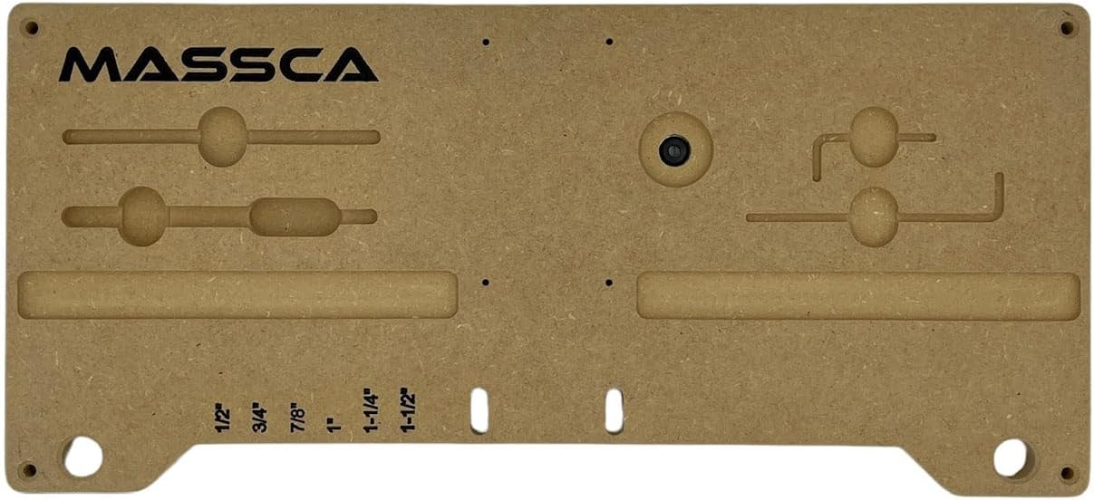 Massca Pocket Hole Jig Mounting System with M2 Jig Storage, 20mm Dog Holes image 2
