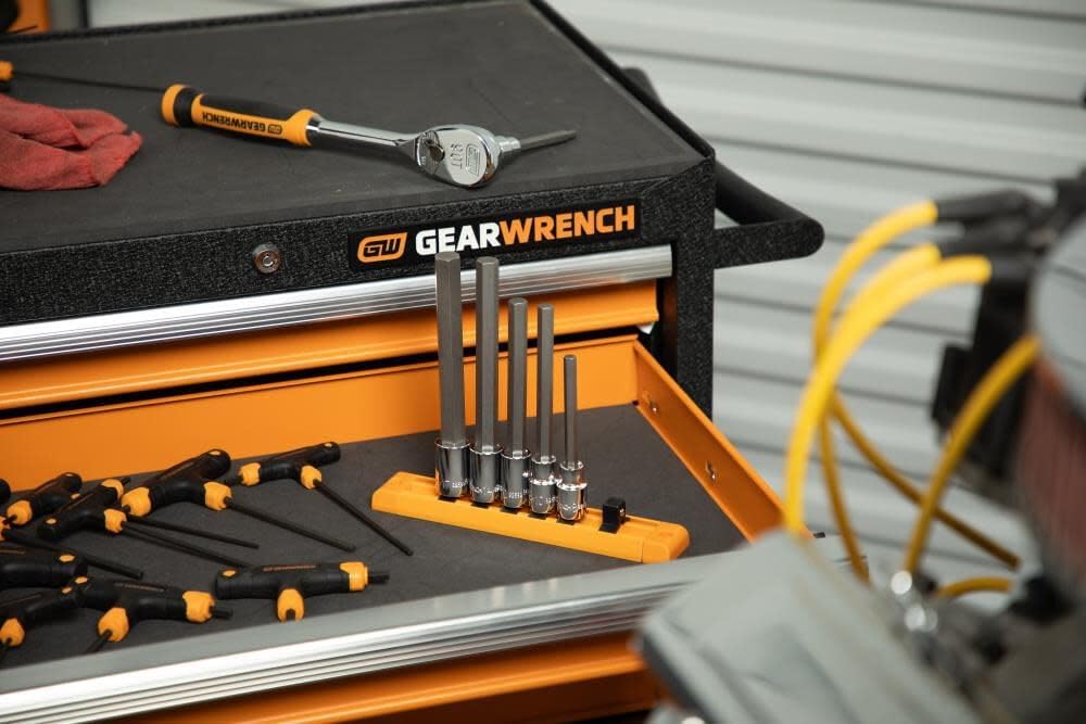 GEARWRENCH Long Hex Bit Socket Set 1/2 Drive 6 Piece MM | 82588