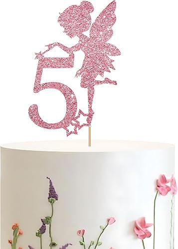 Miniatura 7 de Decoración de pastel de hadas 1, decoración de pastel de hadas de oro rosa, decoración de pastel de hada uno, decoración de cumpleaños temática de