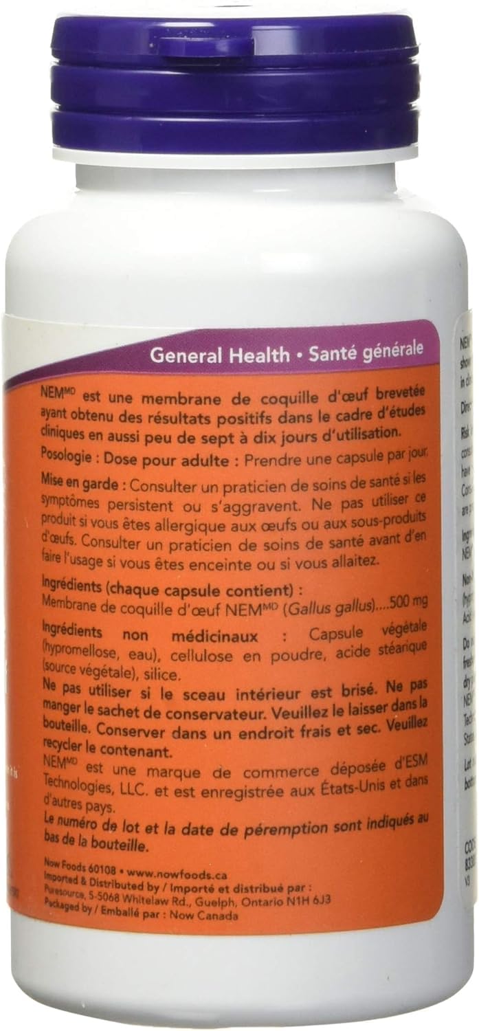NOW Eggshell Membrane NEM® 500mg 60vcap