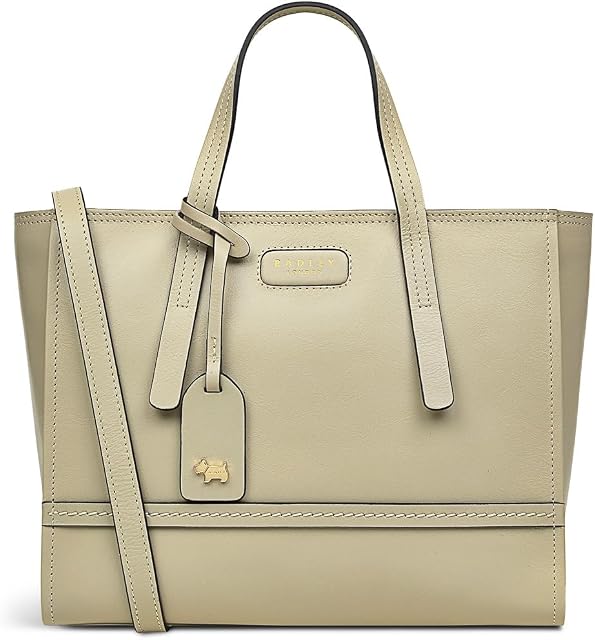 RADLEY London Cotton Street Small Ziptop Grab Handbag for Women in Smooth Vegetable-tanned Leather, with Grab Handles & Detachable Cross Body Strap
