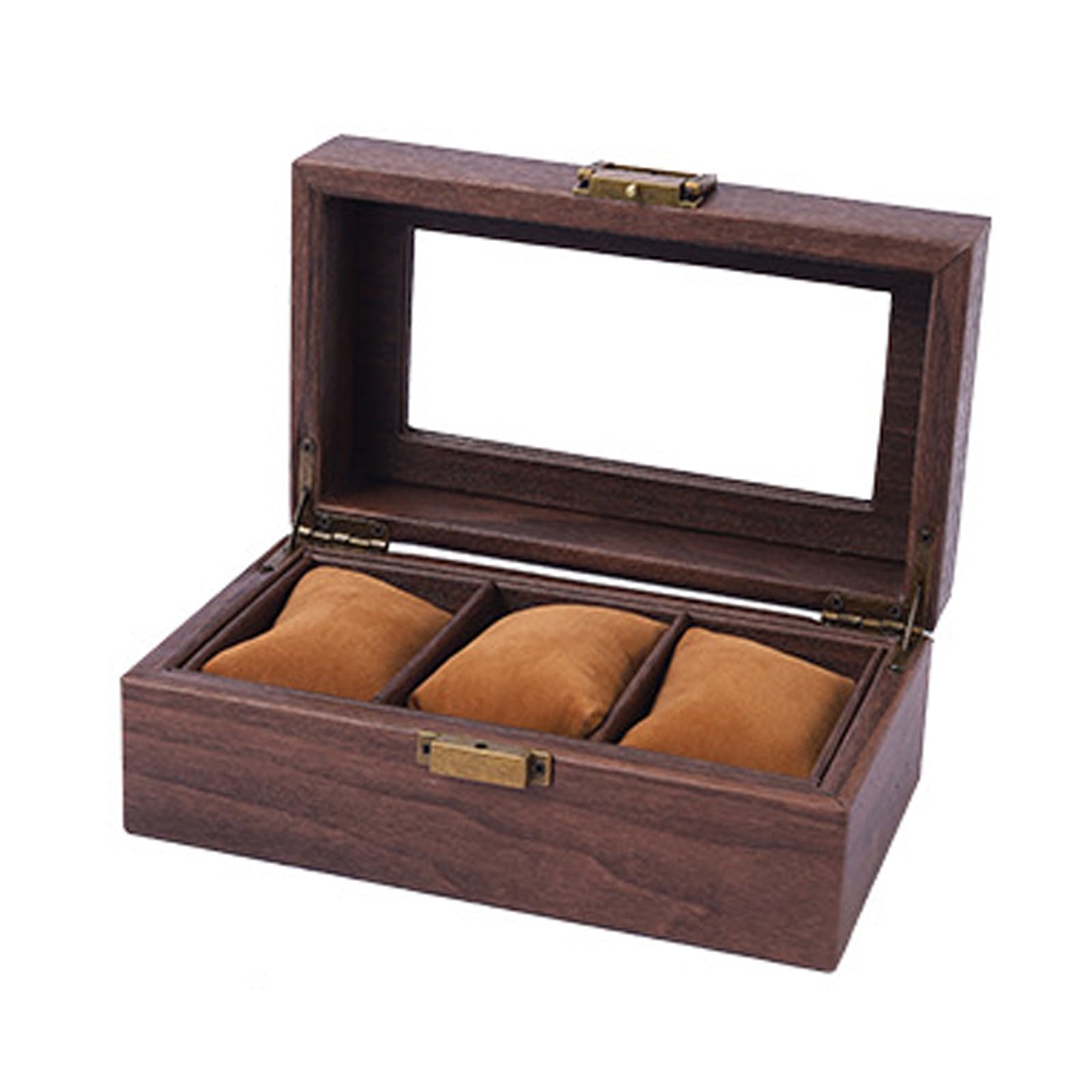 RAFGALDEX Wood Watch Storage Box 2/3 / 6/10 / 12 Slot Watch Organizers Cases Jewelry Display Gifts Box Display Holder Wood Storage Organizers with Lid and Pillow